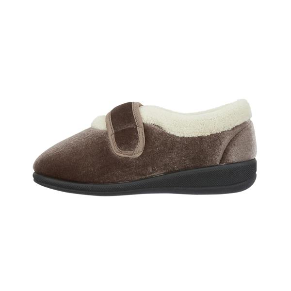 Jo & Joe MATILDA Touch Fasten Slippers   in  Brown