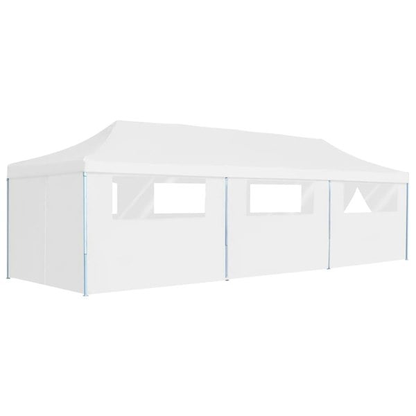 Berkfield Folding Pop-up Party Tent with 8 Sidewalls 3x9 m White