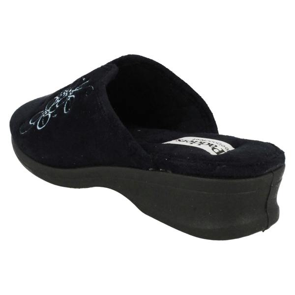 Padders Ladies Padders Wedge Heel Slipper Sable