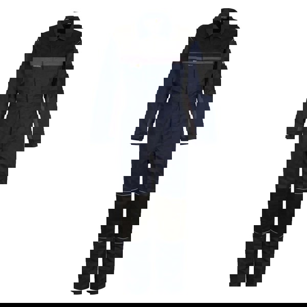 Regatta Professional Kids Contrast Snap Fit Jumpsuit - Navy/Black