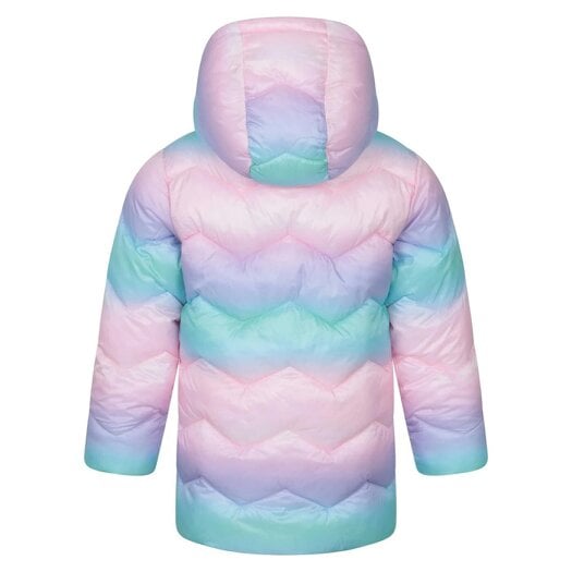 Mountain Warehouse Childrens Meadow Rainbow Gradient Water Resistant Padded Jacket - Pink