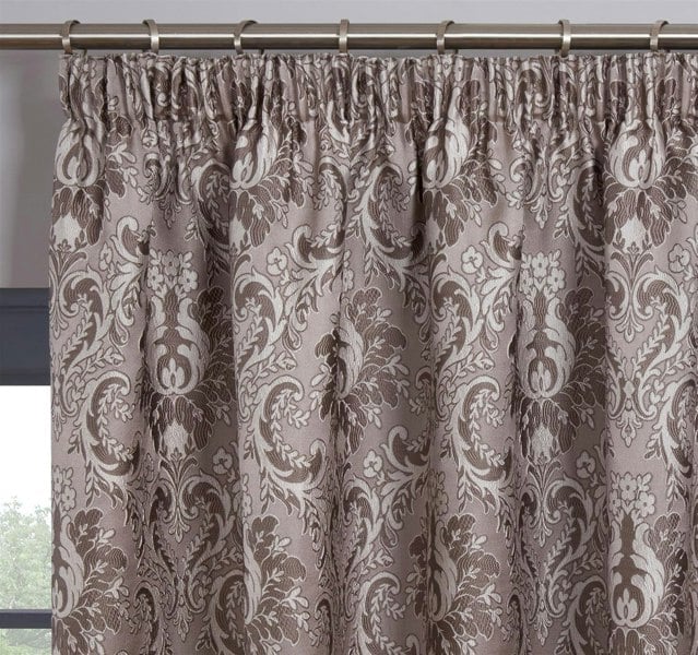 Sundour Tegola Floral Fully Lined Jacquard Pencil Pleat Curtains