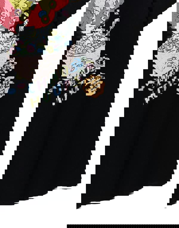 Sonic the Hedgehog Mens Black Chaos Hoops Short Sleeved T-Shirt