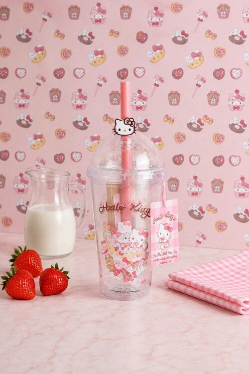 Kimm and Miller Hello Kitty Bubble Tea Cup and Milkshake Mix Gift Set
