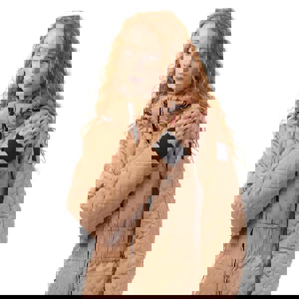 DKNY Womens/Ladies Transitional Quilted Jacket - Beige - 