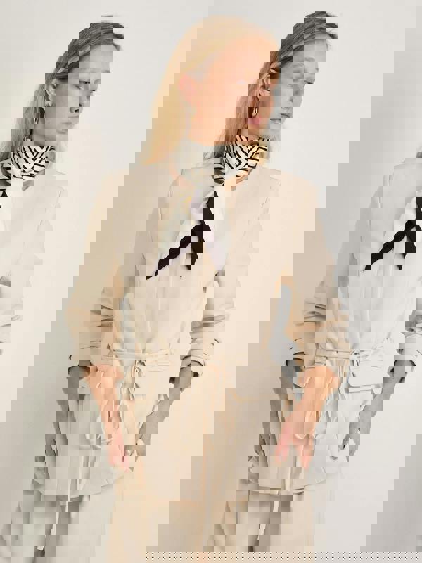 GWD Skinny Black & White Stripe Silk Scarf