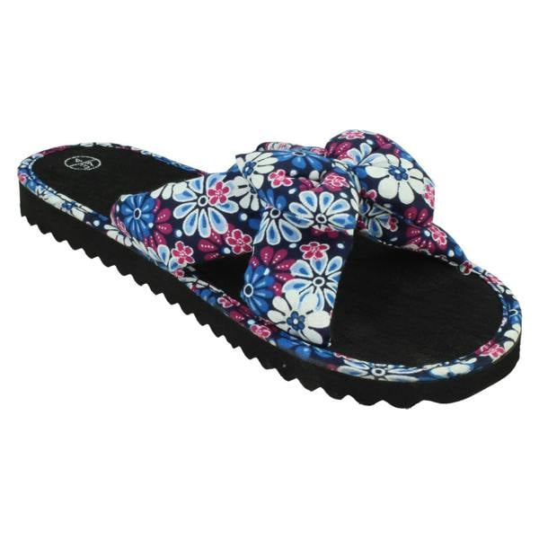 Spot On Ladies Spot On Slip On Summer Flip Flops F00427