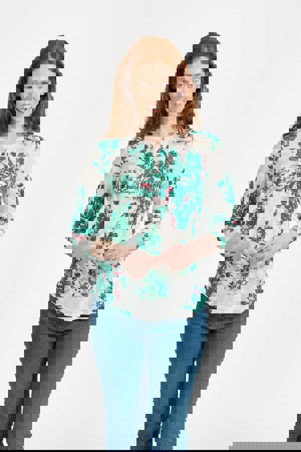 Mudflower Large Floral Print Lightweight Top