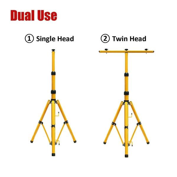 HYGRAD BUILT TO SURVIVE HYGRAD® LED Flood Light Tripod Stand Portable Work Site Floodlight Telescopic Tripod UK