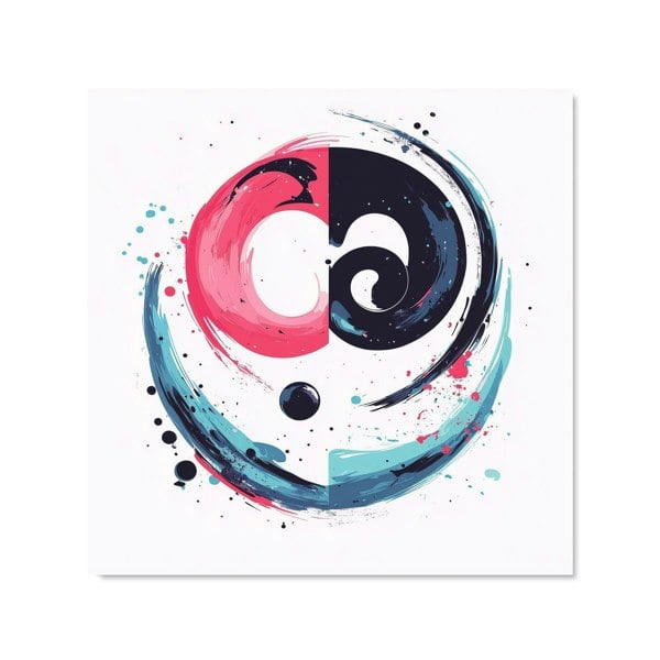 Warren Reed - Designer Yin Yang Harmony in Modern Art Kitchen Splashback