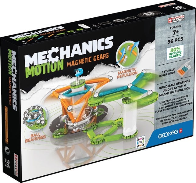 Geomag Mechanics Gravity Motion Magnetic Gears - 96 Pieces