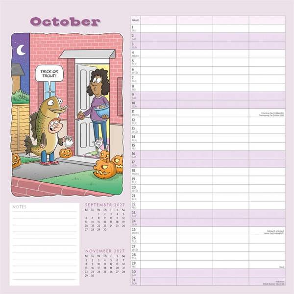 Funny Side Of Life Family Organiser 2027, Family Planners, Month To View, Humour, Gift
