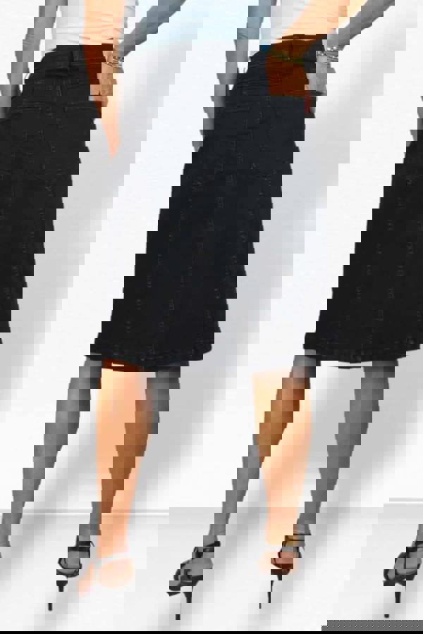 Paulo Due Women's Panelled Denim A Line Skirt