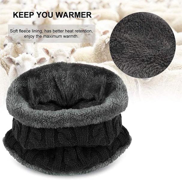 Dyzi 3-Piece Winter Essentials Set – Hat Gloves Snood Neck Warmer