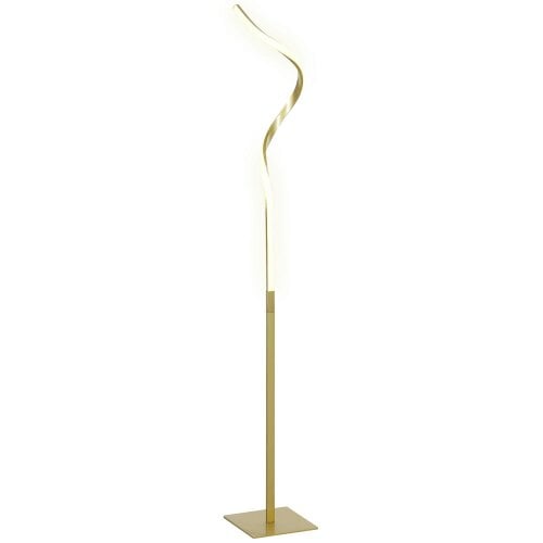 Wyld Haus Fiyosu Metal Gold Tone Dimmable LED Floor Lamp With Adjustable Brightness And Foot Switch
