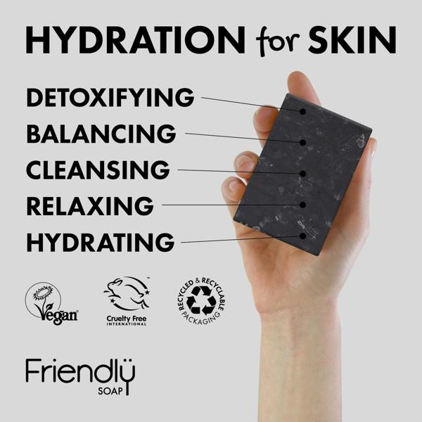 Friendly Soap 3 Pack - Natural Soap - Detox Bar - Activated Charcoal - Rosemary & Lime