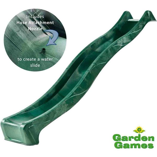 Big Game Hunters Climbing Frame Slides 3m Green Children's Garden Water Slide for climbing frames