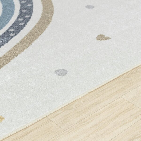 Livabliss Lillian LLL2348 Kids Beige Orange Blue Washable Rug