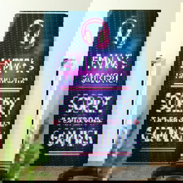 Personalised Memento Company Personalised Gamer Warning Metal Sign