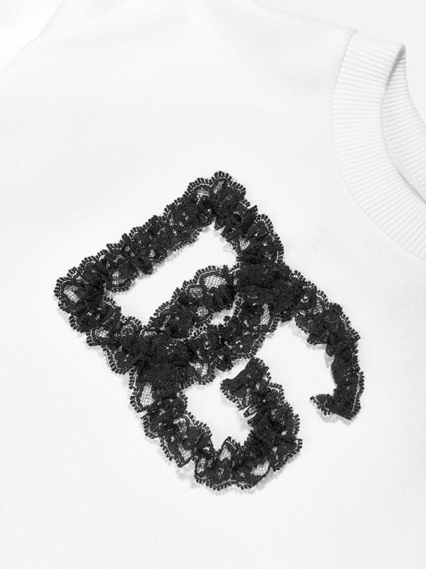 Dolce & Gabbana Kids Dolce & Gabbana Girls Logo Sweater Dress in White