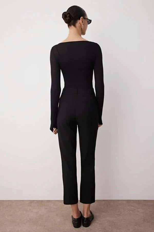 WOVCOR Basic Cigarette Skinny Leg Woven Trousers
