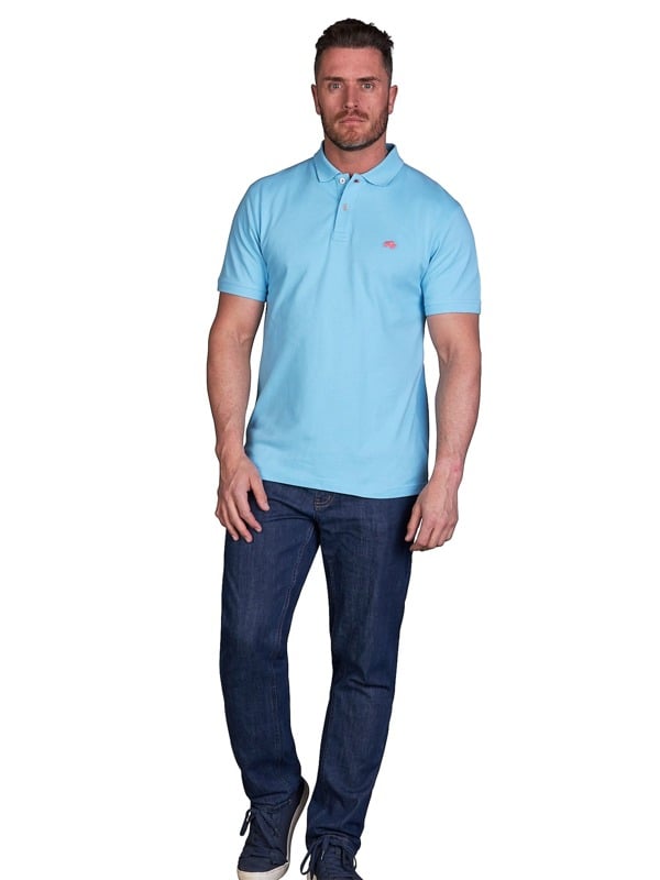 Raging Bull Mens Classic Organic Polo Shirt - Sky Blue