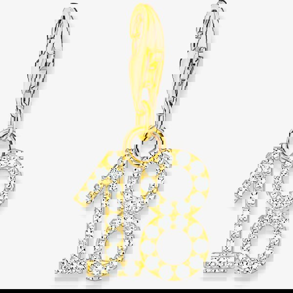 THOMAS SABO Gold Plated 18 Cubic Zirconia Charm 2139-414-39