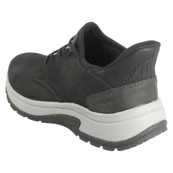 Rieker Mens Rieker Extra Wide Slip On Elasticated Lace Casual Suede Shoes 11050