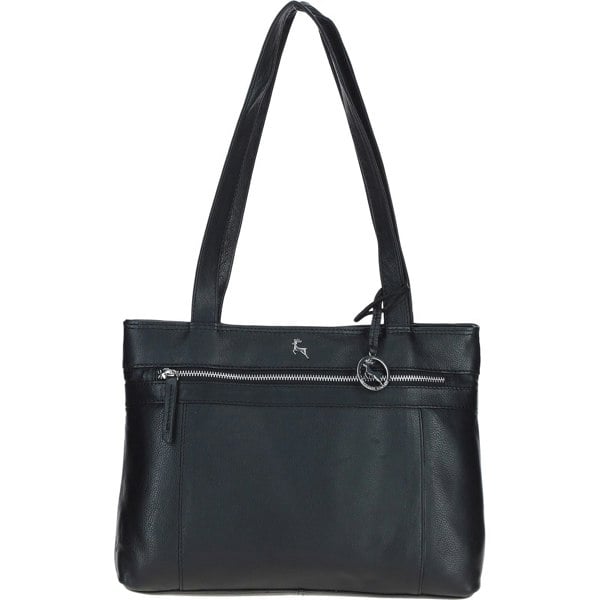 Classic Leather Zipped Shoulder Bag: Derry
