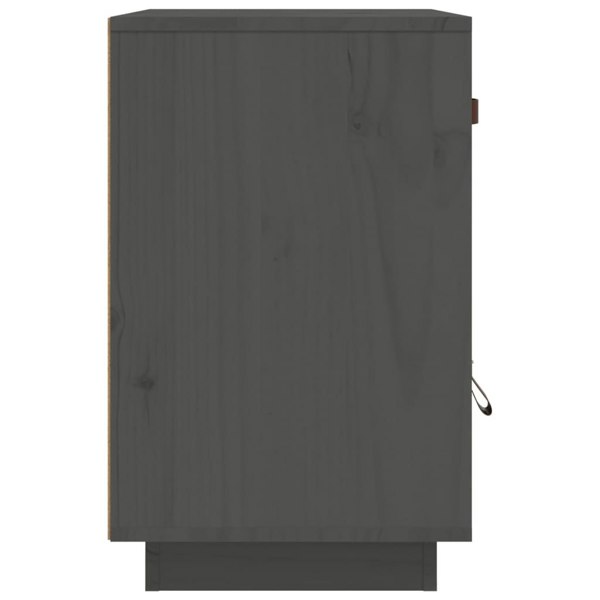 Berkfield Bedside Cabinets 2 pcs Grey 40x34x55 cm Solid Wood Pine