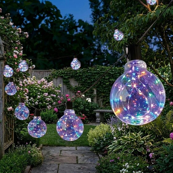 Waterproof Festoon Garden Lights Multi Colour Galaxy Firefly Christmas Decor