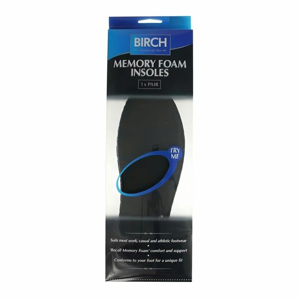 BIRCH Ladies Memory Foam Insoles - Moulding Support Inserts