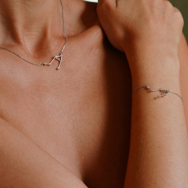 Gold Trip Libra Zodiac Constellation Necklace