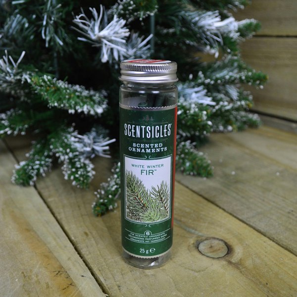 Samuel Alexander 6 Scentsicles Scented Hanging Ornaments Sticks - White Winter Fir