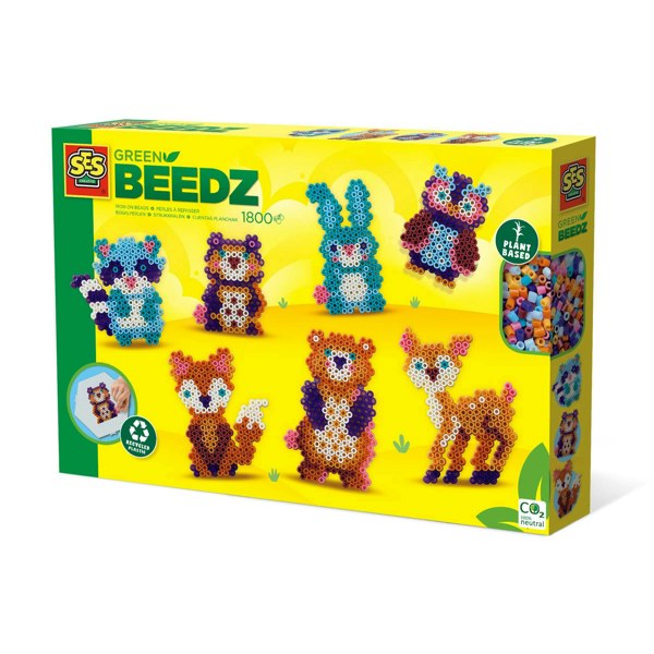 SES Creative Green Beedz Iron on Beads Set Forest Animals