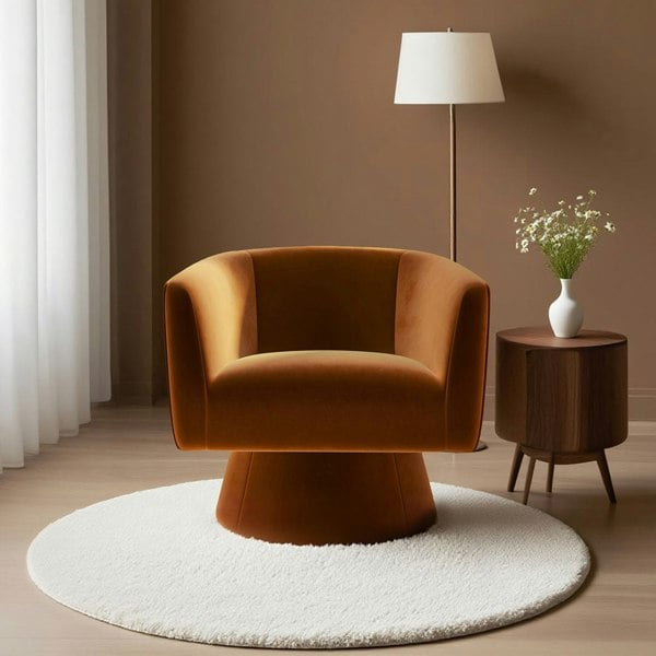 Rit Concept Tavares Swivel Armchair, Lounge Chair, Velvet