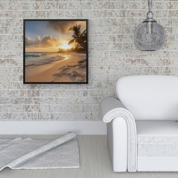 Warren Reed Sunrise In Paradise Framed Canvas