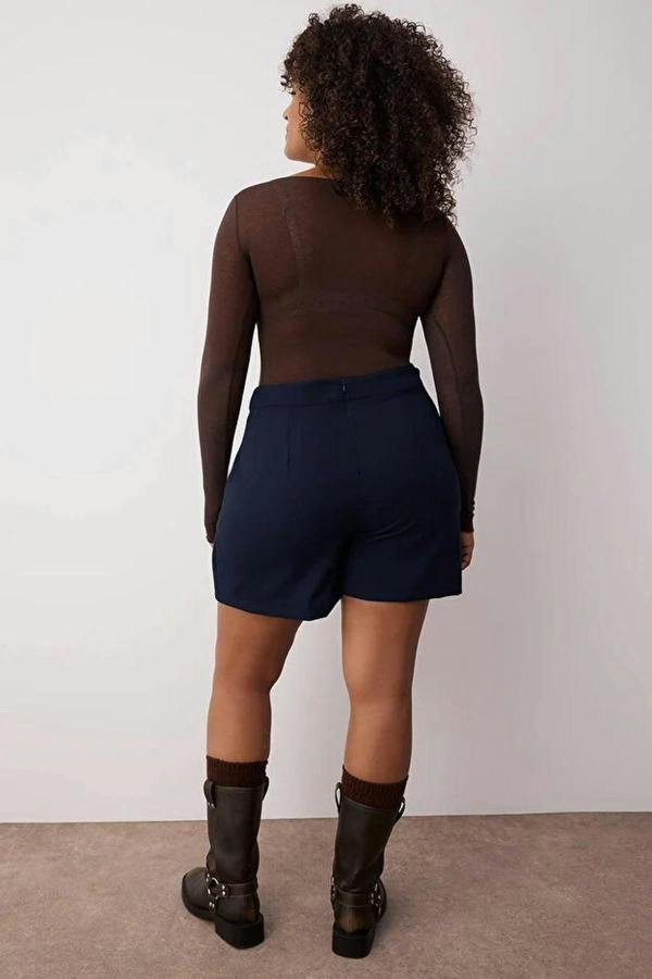 WOVCOR Mini Pocketed Woven Plus Size Skirt