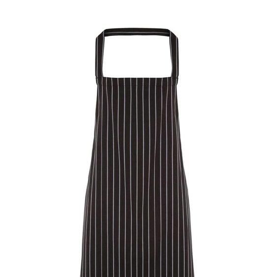 Premier Ladies/Womens Stripe Apron / Workwear (Butchers Style) (Pack of 2) - Black/ Grey