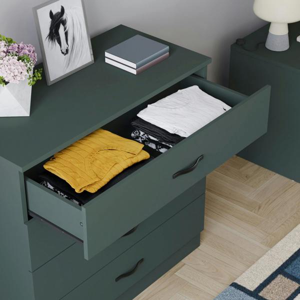 Vida Designs Riano 4 Drawer Chest, Black