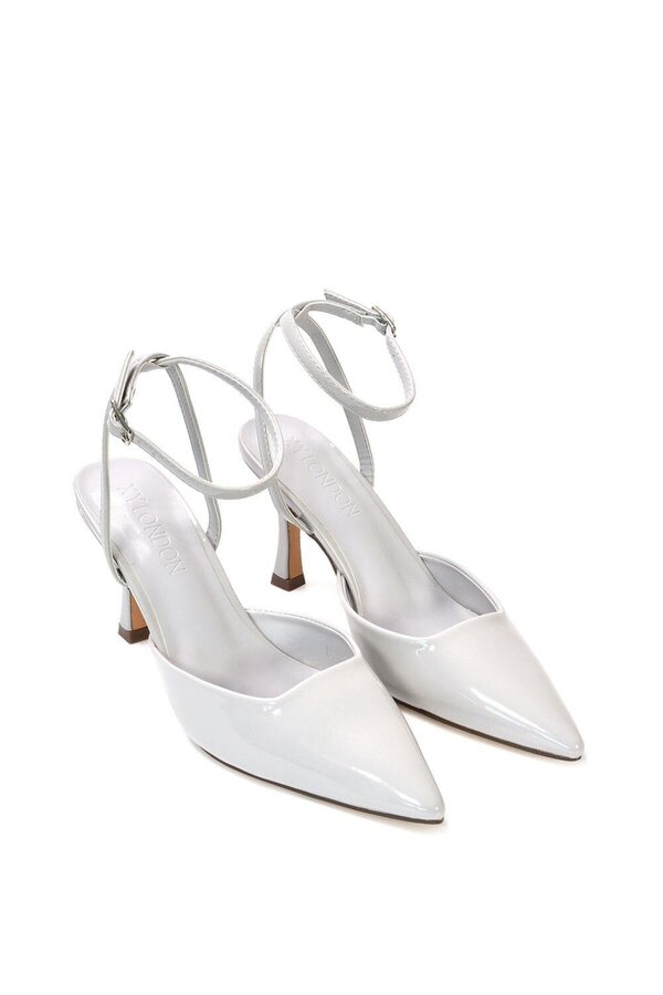 XY LONDON Pointed Toe Stiletto Heels With Ankle Strap