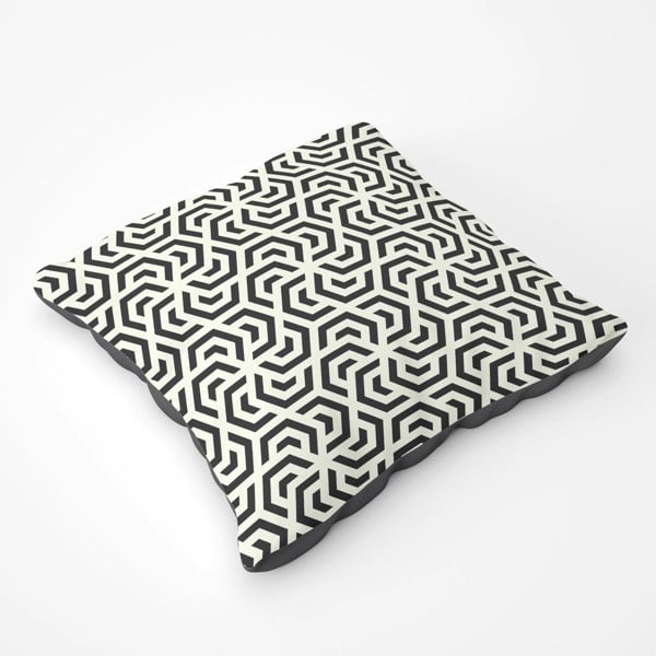 Warren Reed Hexagonal Geometric Pattern Floor Cushion