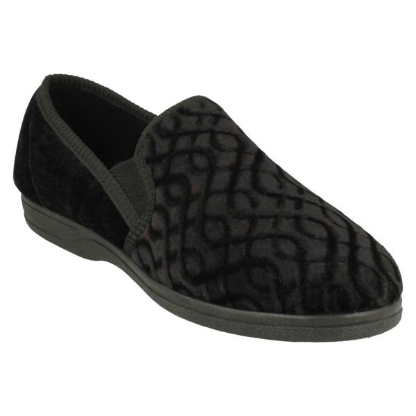 Mens Slippers Pattern Detailed Full Slipper Leo