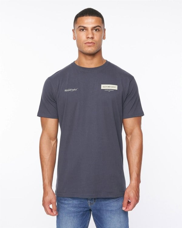 Duck and Cover Mersak T-Shirt Navy