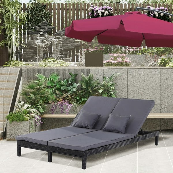 Rattan Double Lounge