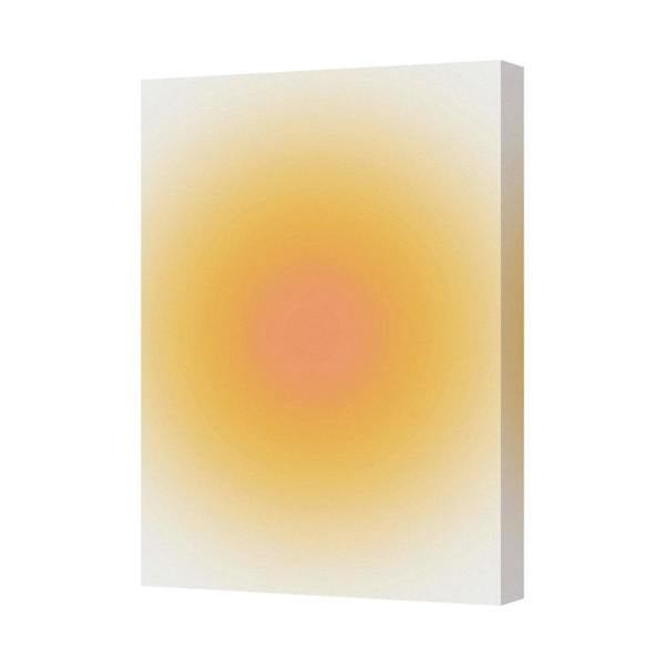 Benjamin Tate Design Sunrise Gradient Canvas Wall Art Modern Abstract Yellow Orange Print