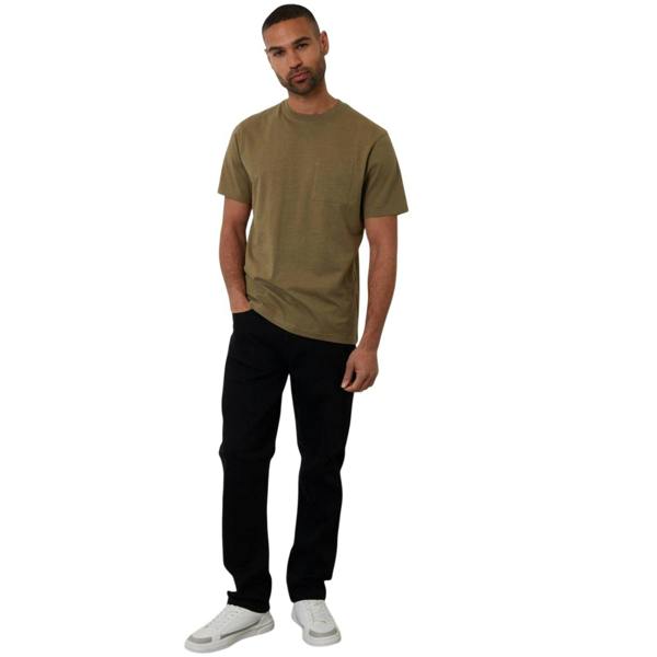 Threadbare Mens Chest Pocket Regular T-Shirt - Khaki Green - 