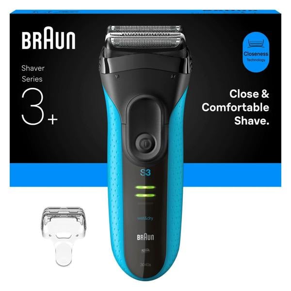 Braun Series Shavers Series 3+ 3040S Blue Electric Shaver