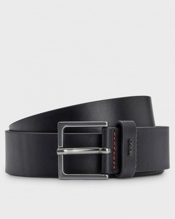 HUGO Giove Sz35 Mens Smooth Leather Belt NOS