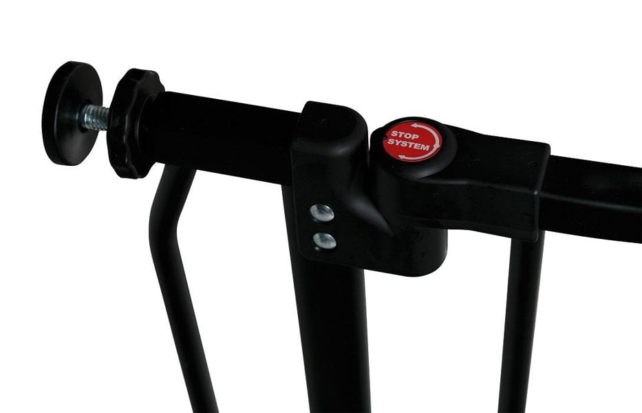Bettacare Extra Tall Curved Top Dog Gate, 71cm - 80cm, Matt Black, Extra Tall 100cm in Height, Pressure Fit Pet Gate